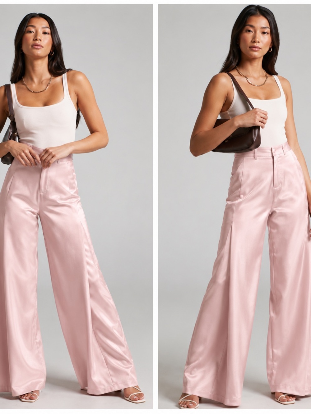 Reika Wide Leg Satin Pants ShowPo